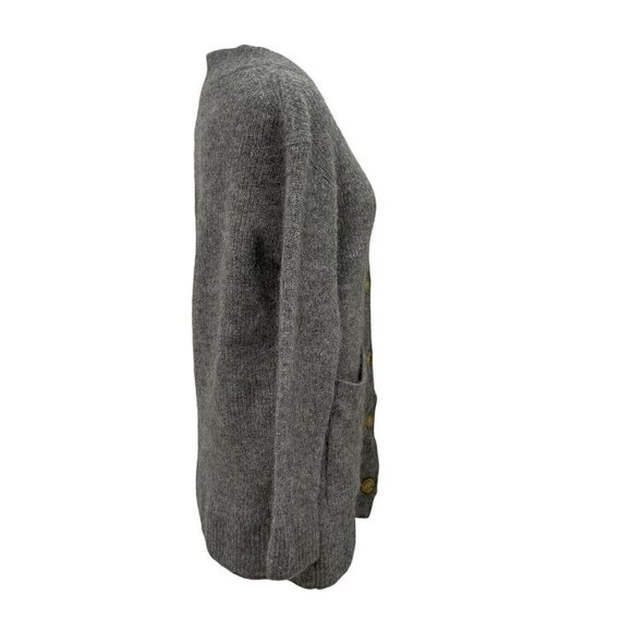 Everlane Alpaca Wool Blend Cardigan Sweater Pockets Heathered Gray size Small - Picture 3 of 5